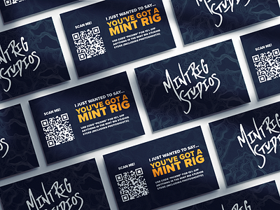 Mint Rig Studios Call Cards branding business cards design graphic design illustration illustrator logo mockup