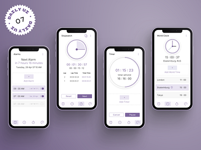 Daily UI 007 - Clock Setting