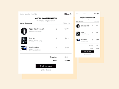 Daily UI 017 - Order Confirmation daily dailyui dailyuichallenge design order order confirmation ui