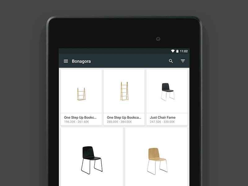Bonagora POS - Quick add to cart android b2b bonagora design furniture home home fashion house shopping tobia crivellari ui ui design
