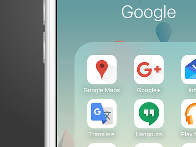 Google Maps & Google+ Concept App Icons