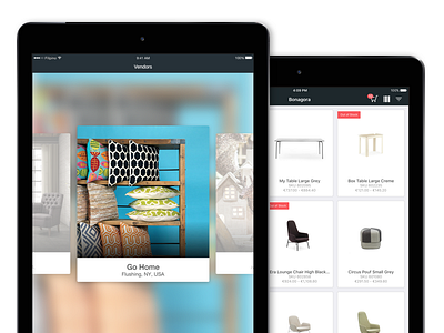 Bonagora POS for iOS - Multi-Vendor Access b2b bonagora design furniture home home décore home fashion house ios shopping ui ui design