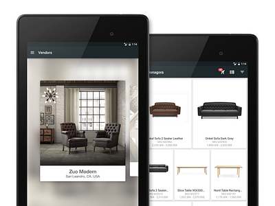 Bonagora POS for Android - Multi-vendor access android b2b bonagora design furniture home home décore home fashion house shopping ui ui design