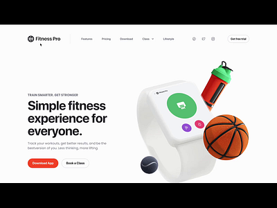 Website design and development for a fitness project branding coding design development ui