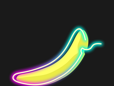 banana. neonart