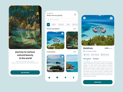 Travel App app design beach design mobile design on boarding on boarding travel design travel app travel app design ui ui design uiux design