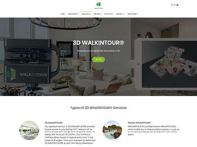 WALKINTOUR Home Page (New Site) 3d b2b b2c branding lightroom matterport odoo photograhy real estate real estate photography ui ux design web design