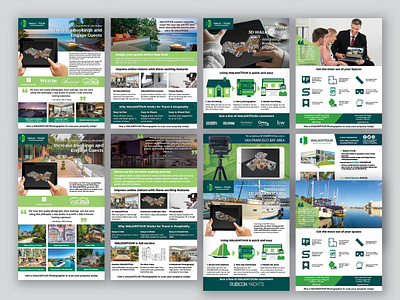 WALKINTOUR Marketing Collateral 3d b2b b2c branding branding and identity brochure design brochure layout marketing collateral matterport photograhy real estate real estate photography typography walkintour