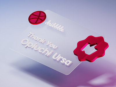 Dribbble Debut 3d blender design graphic design illustration typography ui ux