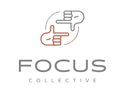 Focus Collective Logo brand branding charity focus hand icon identity logo photography red