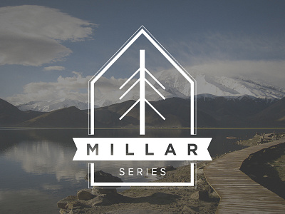 Millar Series Logo brand branding camera heritage icon logo mark mountain photography street tree urban