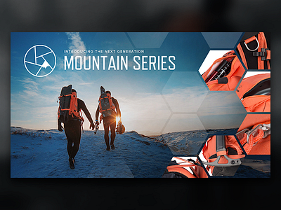 Announcement Graphic : New Mountain Series backpack bag banner camera f stop gear graphic pack photography social