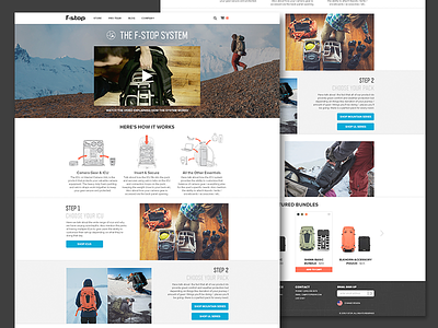 The f-stop system landing page