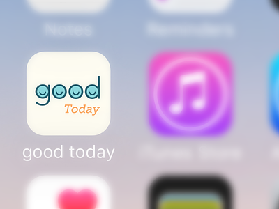 good today // Logo + Icon app branding good icon ios iphone logo pastel phone today