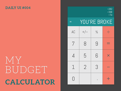 Daily UI #004 - Calculator