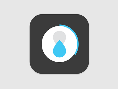 Daily UI #005 - App Icon app blue daily fitbit health icon ios iphone phone track ui water
