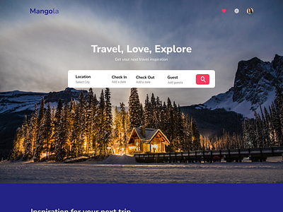 Mangola Travel website branding design