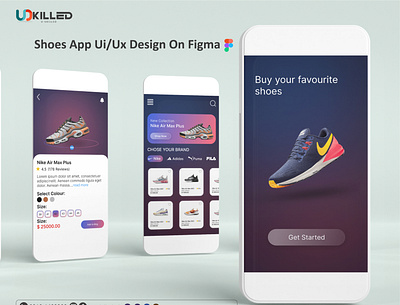 Shoes App Design app branding design figma design graphic design shoes app shoes uniqe app ui ux
