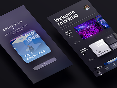 WWDC 2017 - App UI animal apple blue dark mode ios purple ui uiux ux