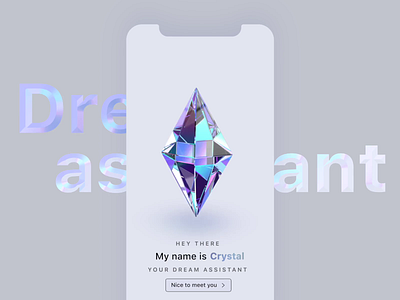 Dream Assistant - Artificial Intelligence Interface after effect ai animated animation artificial intelligence crystal holographic ios iridescent siri smooth ui ux video