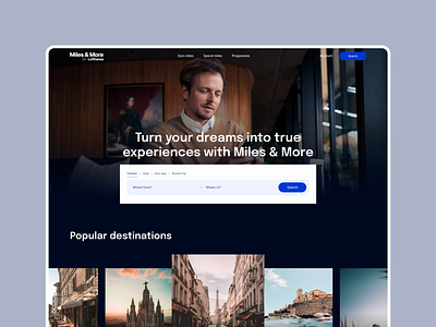 Miles&More redesign site book flight design figma flight journey miles and more programe redesign web site ui ux