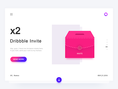 Two Dribbble Invites dribbble invite web