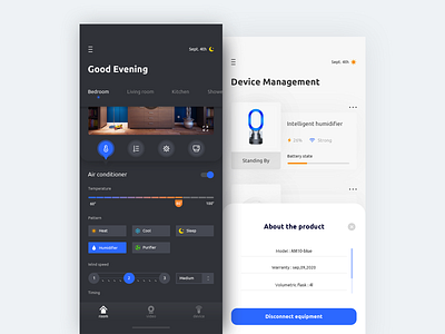 Smart Home System App Concept - Part 2.1 app concept app design branding device interface interfacedesign smarhome ui user experience ux
