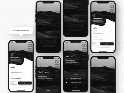Black 3d animation app branding design figma graphic design illustration logo ui vector xd