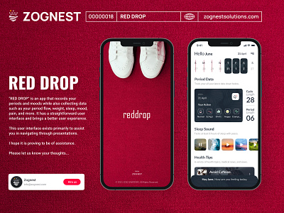 Red Drop animation app blood branding design flow graphic design illustration logo pain period sleep ui ux vector weight