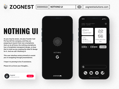 Nothing UI animation app black blackui branding carl pei design graphic design illustration logo nothing ui nothingui smartphone transparent design ui ux vector