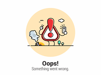 Oops! error error page illustraion web page design wrong