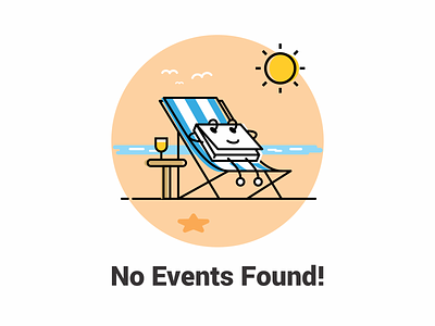 No Events Found! calendar event events illustraion web page design