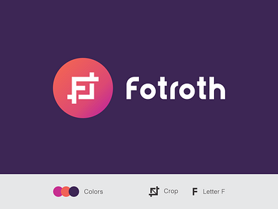 fotroth brand branding crop f logo logo design logotype photography