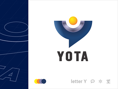 YOTA Logo chat connections conversation door hinge joint light sun y y letter y letter logo y logo yota