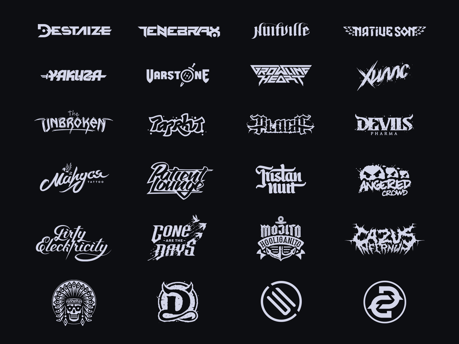 Selected logos (2018) by Tristan Nuit on Dribbble