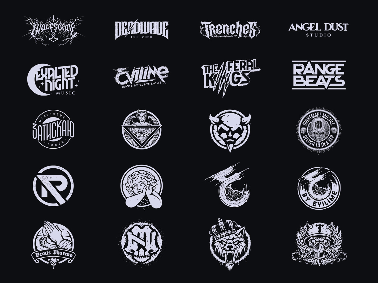 Selected logos (2019) by Tristan Nuit on Dribbble