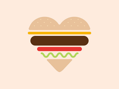Burger Valentine burger cheeseburger heart illustration illustrator love valentine valentines day
