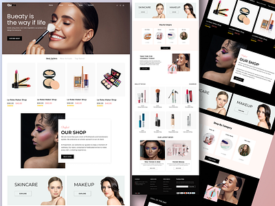 Cosmetic E-commerce Website Design app branding design illustration ui ux uxdesign