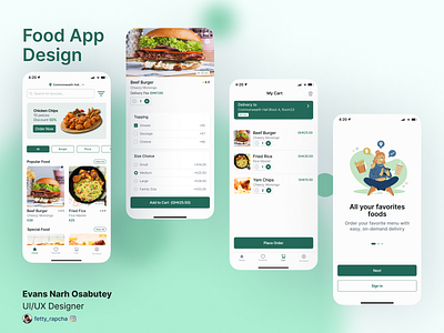 Food Delivery App app branding design graphic design illustration ui ux uxdesign vector