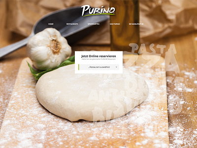 Restaurant design food homepage reservation restaurant webdesign website