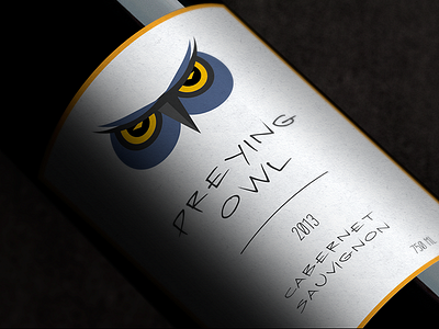 Preying Owl branding design logo owl wine