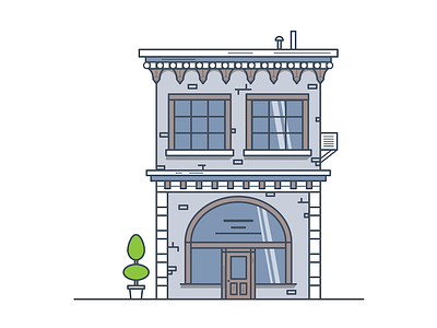 Main Street Office buildings design graphic design illustration illustrator office studio
