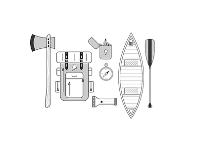 Simple Camping Illustrations 
