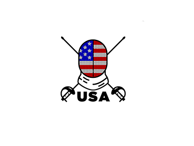 USA Fencing design fencing illustration olympics sticker stickermule team usa