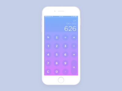 DailyUI #004 Calculator app calculator daily dailyui design iphone ui ui design