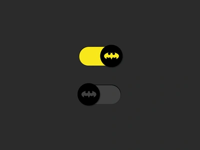 DailyUI #015 On/Off Switch batman challenge daily dark design onoff simple switch ui ux