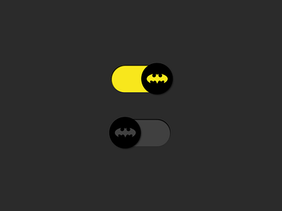 DailyUI #015 On/Off Switch batman challenge daily dark design onoff simple switch ui ux