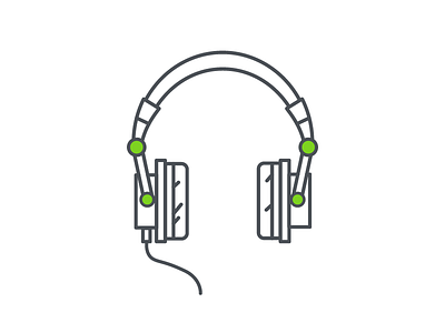 Headphones design flat headphones illustration illustrator music vector
