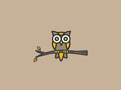 Autumn Owl design fall illustration illustrator line art owl vector