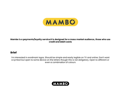 MAMBO Logo Payments/Loyalty Service Company